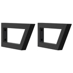 Basin Shelf Wall Mounted Steel and Solid Wood Oak 3302551