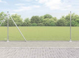 Hexagonal Fence with Concrete Base 50 x 1.4 m Galvanised Steel 3353842