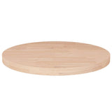 Round Table Top 50x2,5 cm Untreated Solid Wood Oak 342902