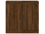 Wall Mounted Cabinets 2 pcs Brown Oak Engineered Wood 3198048