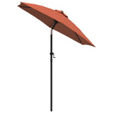 Garden Parasol Terracotta 200x224 cm Aluminium 47209