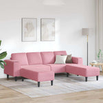 Sofa Set 3 pcs Pink Velvet 3335125