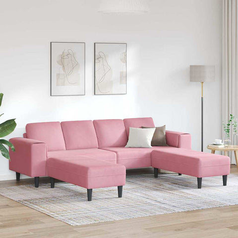 Sofa Set 3 pcs Pink Velvet 3335125