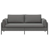 3-Seater Sofa 3-Seater Dark Grey 222 x 81 x 89 cm Velvet 42048643