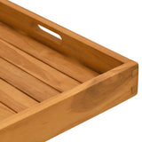 Serving Tray 50x50 cm Solid Teak Wood 315457