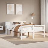 Bookcase Bed without Mattress White 140x190 cm Solid Wood Pine 3321966