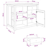 Kitchen Trolley PANAMA 2 pcs Honey Wax 112 x 77 x 90 cm 3425390
