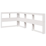 Bookcase Headboard L-Shaped White 80 cm Solid Wood Pine 859278