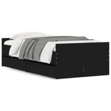 Bed Frame with Drawers without Mattress Black 90x200 cm 3207372