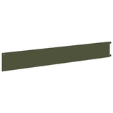 Lawn Edging 10 pcs 102 x 15 x 4 cm Steel Olive Green 8008772