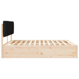 Bed Frame with Upholstered Headboard Black 180 x 200 cm 3398216