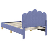 Children's Bed Frame with Headboard Jeans Blue 80 x 160 cm 42011048