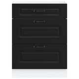 Kitchen Base Cabinet "Kalmar" Black Engineered Wood 854280