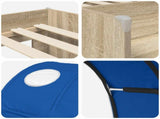 Bed with Tunnel 3 pcs Sonoma Oak and Blue Engineered Wood 3423553
