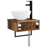 Wall-Mounted Wash Basin Old Wood 40 x 35 x 39 cm 890176