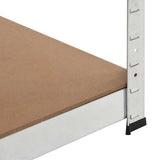 Storage Shelf Silver 75x75x180 cm Steel and MDF 144265