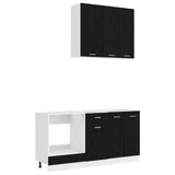 Kitchen Unit LYON 5 pcs Black Oak Engineered Wood 3438220