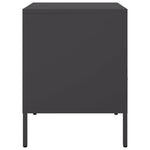 ZNTS Bedside Cabinet Black 36x39x50.5 cm Steel 843054