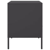 ZNTS Bedside Cabinet Black 36x39x50.5 cm Steel 843054