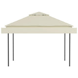 Gazebo with Double Extended Roofs 3x3x2.75 m Cream 180 g/m 48003