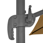 Garden Parasol with Portable Base Taupe 276349