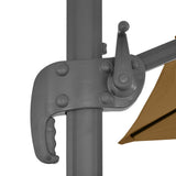 Cantilever Garden Parasol with Aluminium Pole 400x300 cm Taupe 44639