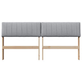 Upholstered Headboard Light Grey 160 cm Solid Pine Wood 879219