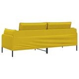 3-Seater Sofa 3-Seater Yellow 222 x 81 x 89 cm Velvet 42048649