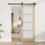 Sliding Door Manual ORKDAL Brown 73.5 x 198.5 cm Wood and metal 3332435