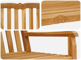 Handcarved Rose Bench Natural 228 x 61 x 94.5 cm 42030023