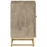 Bedside Cabinet 40x30x50 cm Solid Wood Mango and Iron 372014