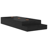 Storage Bed Frame with Drawer Black Oak 80 cm Engineered Wood 3335598