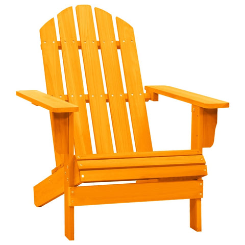 Garden Adirondack Chair Solid Fir Wood Orange 315878