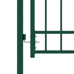 ZNTS Fence Gate with Spikes Steel 100x100 cm Green 146383