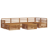 Outdoor Sofa Set 7 pcs Natural Solid Acacia Wood 3373769