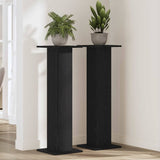 Plant Stand 2 pcs Black Oak 30 x 30 x 95 cm Engineered wood 3345110
