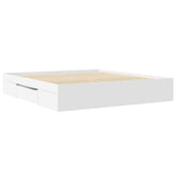 Bed Frame without Mattress White 200x200 cm Engineered Wood 3295443