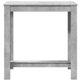 ZNTS Bar Table Concrete Grey 102x50x103.5 cm Engineered Wood 854412