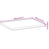 Floating Shelves 4 pcs 40x30x2 cm Untreated Solid Wood Acacia 3279366