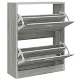 Shoe Cabinet Grey Sonoma 63x24x81 cm Engineered Wood 342562