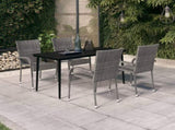 Garden Dining Set Grey and black 3099409