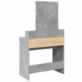 Dressing Table with LED Concrete Grey 80x41x144.5 cm 848181