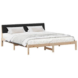 Bed frame Brown and black 180 x 200 cm Solid pine wood 3394355