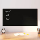 Wall-mounted Magnetic Board Black 100x50 cm Tempered Glass 347941