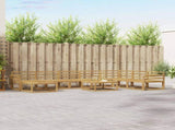 Outdoor Sofa Set 9 pcs White Solid Acacia Wood 3386898
