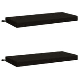 2-Piece Bench Cushions SOEST 2 pcs 100% Polyester Black 950197