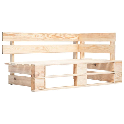 Garden Pallet Corner Bench Wood 45769