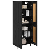 Highboard 2 pcs Black Oak Engineered Wood 3416173