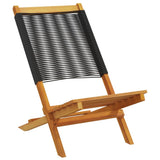 Garden Chairs 2 pcs Black Solid Wood Acacia and Polypropylene 367687