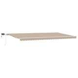 Retractable Awning Beige 600 x 350 cm Fabric and Steel 3331750